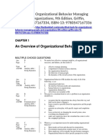 Test Bank For Organizational Behavior Managing People and Organizations 9th Edition Griffin Isbn 10 0547167334 Isbn 13 9780547167336