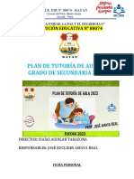 Plan de Tutoría de Aula 2° - 2023