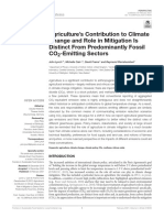 Agriculture's Contribution To Climate Change and Role in Mitigation Is Distinct From Predominantly Fossil CO2emitting Sectors