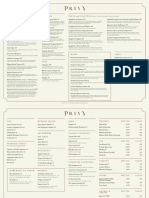 Menu Privy 2023 Food and Drinks