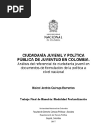 Ciudadanía Juvenil y Política Pública de Juventud en Colombia