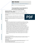 Current Status of Transcranial Direct Current Stimulation in Posttraumatic Stress and Other Anxiety Disorders (Hampstead Et Al, 2016)