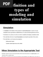 Definition and Types of Modeling and Simulation FINAL