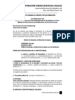 Modelo Demanda de Amparo Por Discriminación - Autor José María Pacori Cari