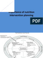 Importance of Nutrition Intervention Planning