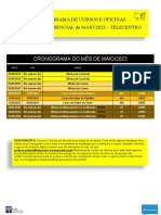 Cronograma de Maio 2023