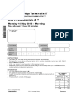 Question Paper Fundamentals of It