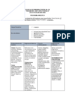 Programa Analitico 2do Grado Lenguajes Disciplina Español