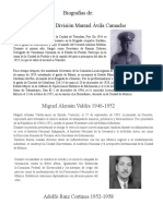 Biografías de PRESIDENTES DE1940-1982