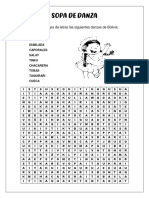 SOPA DE LETRAS - DANZAS Bolivia