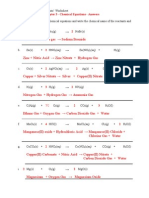 Worksheet 1 Chemistry F4 Chapter3 Chemical Equation Answer