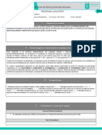 EDUCACIÓN FÍSICA - Programa Analítico - DEP - SEC.SEPNL - Octavo