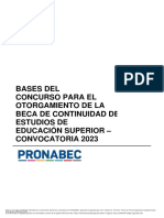 Bases Del Concurso - Beca Continuidad 2023