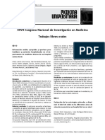 Medicina Universitaria: XXVII Congreso Nacional de Investigación en Medicina Trabajos Libres Orales