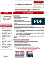 Charlas de Seguridad - 5 Reglas de Oro en La Conducción 12 de Junio