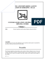 Customs Legislation and Procedures Course Volume 1 Revised Final Version 2 - 2019