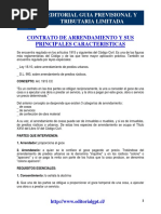 Contrato de Arrendamiento y Sus Caracteristicas