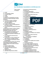 QCM de Neurologie: Accidents Vasculaires Cérébraux