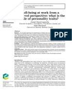 Well-Being at Work From A Multilevel Perspective - What Is The Role of Personality Traits