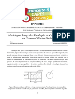 Modelagem Integral Compressão Cilindro Pistão