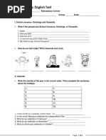 5th Grade Diagnostic Test