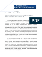 Herencia - Africana - en - La - Identidad. Pedro Escalante Arce - Texto Selcionado Por Lic. Mario Mata - Esc. de Antropología