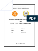 HRM Nestle's Job Analysis 9plus1