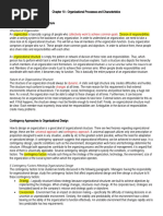 Chapter 10 - Organizational Processes and Characteristics