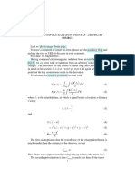 Electric Dipole Radiation From An Arbitrary Source