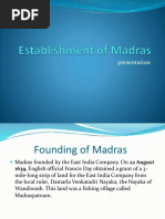 Establishment of Madras