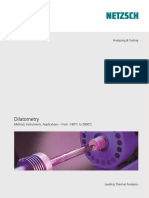 Analyzing & Testing. Dilatometry. Method, Instruments, Applications From - 180 C To 2800 C. Leading Thermal Analysis