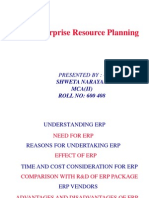 ERP-Enterprise Resource Planning: Presented By