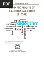 Daa Lab Manual 21cs42