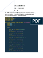 21BCM075 Csi0403 Assignment 3