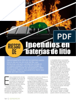 Riesgo de Incendio en Baterias de Litio