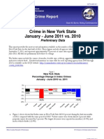 Crime in New York State January - June 2011 vs. 2010