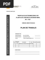 Plan de Trabajo Montaje Electromecánico en Planta de Concreto Interior Mina Rev A 06-08-2022