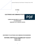 B.Tech ECE Curriculum Brief Syllabus 2017