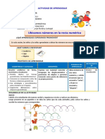 D1 A1 Sesion Mat. Ubicamos Números en La Recta Numérica