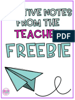 APositiveNotefromtheTeacherFREEBIE 1