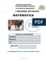 Prueba Salida Matemática 6to Gdo - 14 Nov 2016