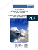 Classification of Unmanned Aerial Vehicles: Mech Eng 3016 Aeronautical Engineering Dr. Maziar Arjomandi