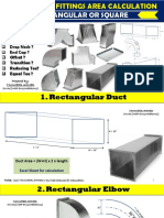 HVAC Duct & Fittings Area Calculation Formulas ?? 