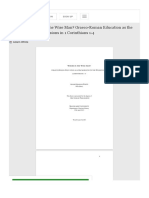 PHD Thesis: Where Is The Wise Man? Graeco-Roman Education As The Background To The Divisions in 1 Corinthians 1-4