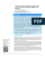 The Effect of Preoperative Fasting To Postoperative Nausea