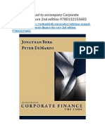 Solutions Manual To Accompany Corporate Finance The Core 2nd Edition 9780132153683