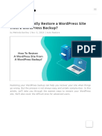 How To Manually Restore A WordPress Site From A WordPress Backup