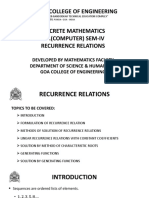 Recurrence Relations