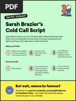 Sarah Brazier Cold Call Script