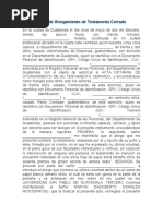 Acta Notarial de Otorgamiento de Testamento Cerrado